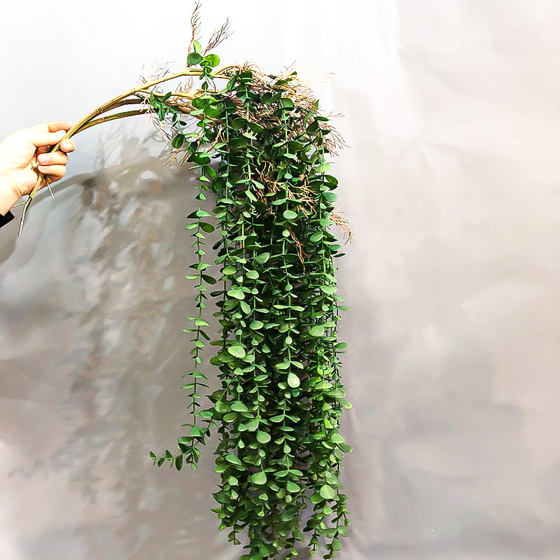 String Of Pearls Plant - 104 センチメートル偽ユーカリ籐人工植物つるプラスチック木の枝壁掛け葉家庭菜園屋外結婚式の装飾