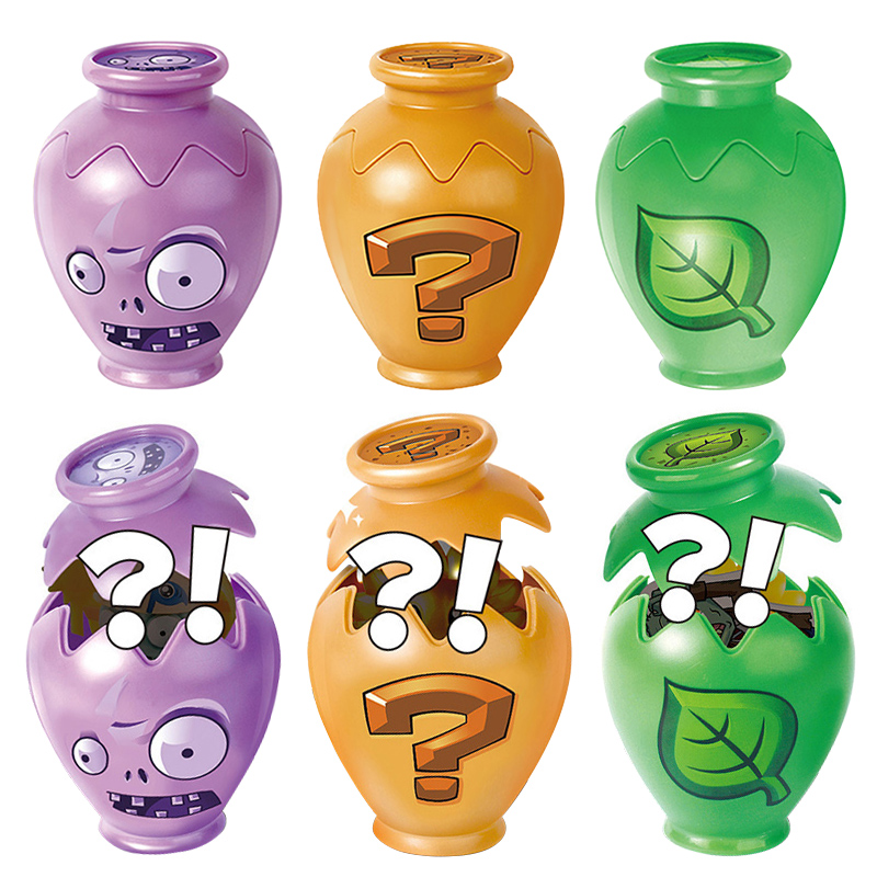 Plant Parent Gift Set - プラント vs. ゾンビ サプライズ陶器 ABS素材 親子インタラクションでさらに楽しくなるアクションフィギュアゲームモデル