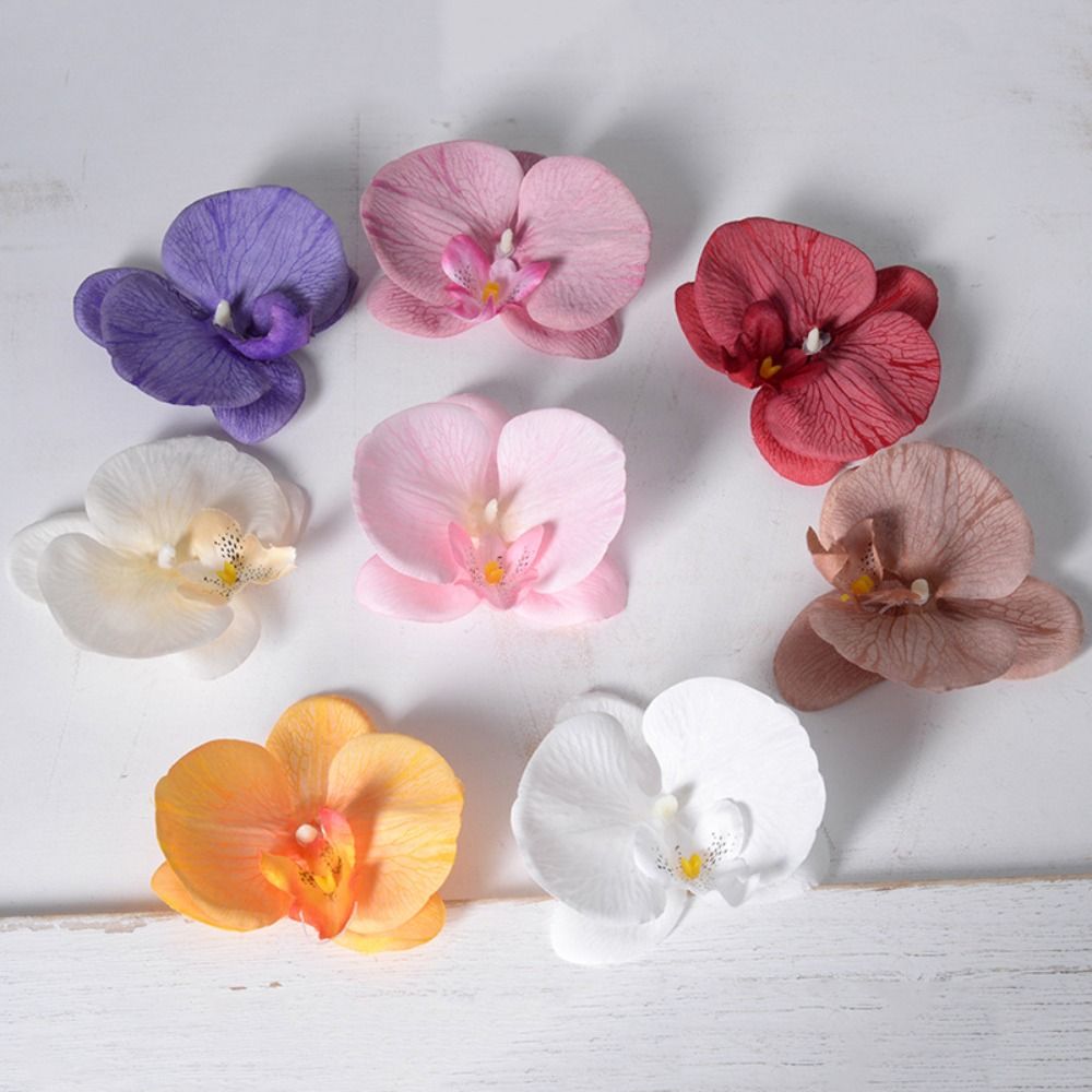 Orchid Phalaenopsis - DIY胡蝶蘭フラワーヘッド手作り素敵な人工蝶蘭の花撮影小道具結婚式クリスマスデコレーション