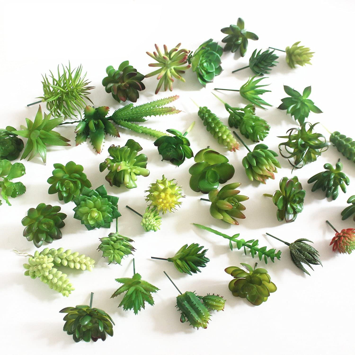 String Of Pearls Plant - 人工多肉植物、混合偽多肉植物、DIY壁用の鉢植え、家の装飾、緑、ランダム送信、15個