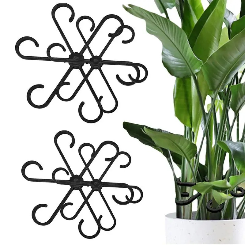 Variegated Monstera Node - 4個入りクライミングプラントサポートクリップ、花茎固定ラック、アロカシア、モンステラ、つる性植物用クライミングサポートフレーム