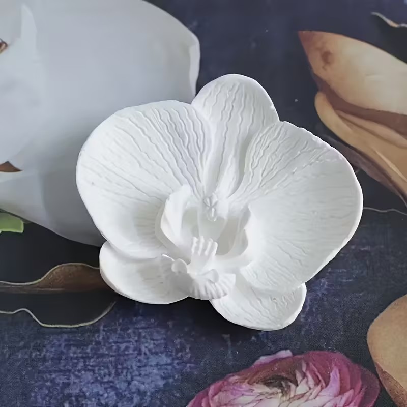 Orchid Phalaenopsis - 3D 蝶蘭シリコーンキャンドルモールドアロマセラピー石膏石鹸モールド紙カップケーキソフトキャンディキャンドル装飾ベーキングモールド