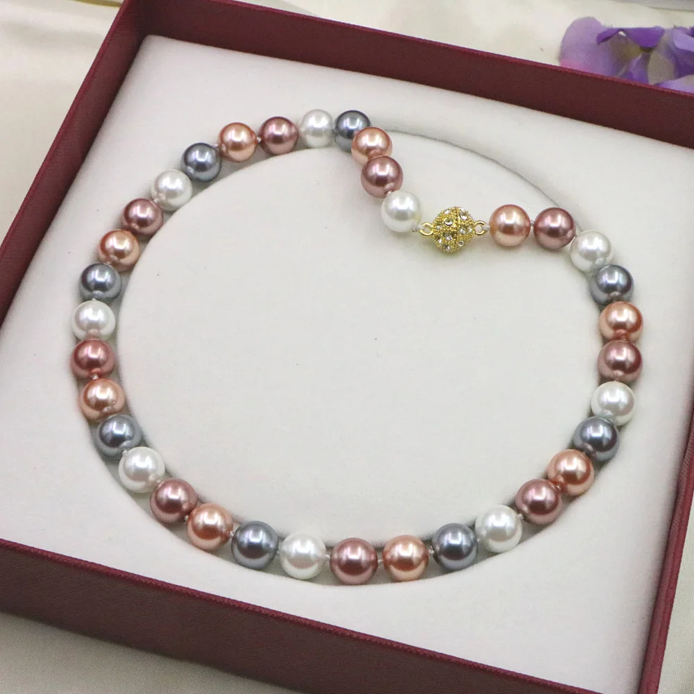 女性のための真珠のネックレス,12mm,マルチカラー,ラウン - String Of Pearls Plant のレビューと価格
