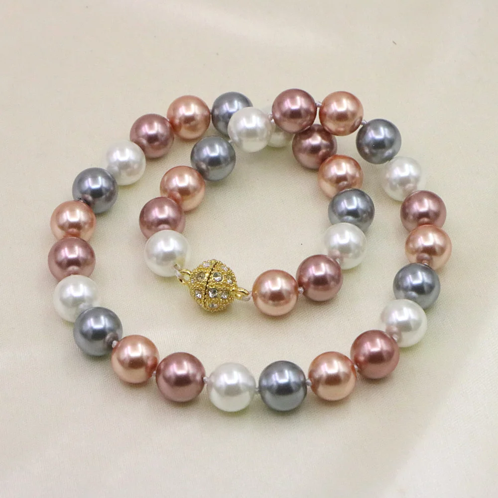女性のための真珠のネックレス,12mm,マルチカラー,ラウン - String Of Pearls Plant のレビューと価格