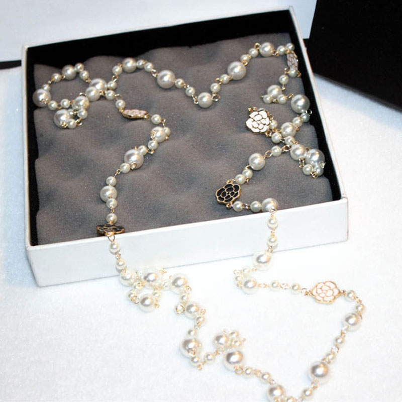 女性のためのシミュレートされた真珠のネックレス,2層の花,収 - String Of Pearls Plant のレビューと価格