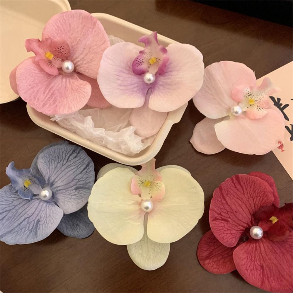 胡蝶蘭パールヘアクリップ蘭蝶ヘアクリップヘアアクセサリーヘア - Orchid Phalaenopsis のレビューと価格
