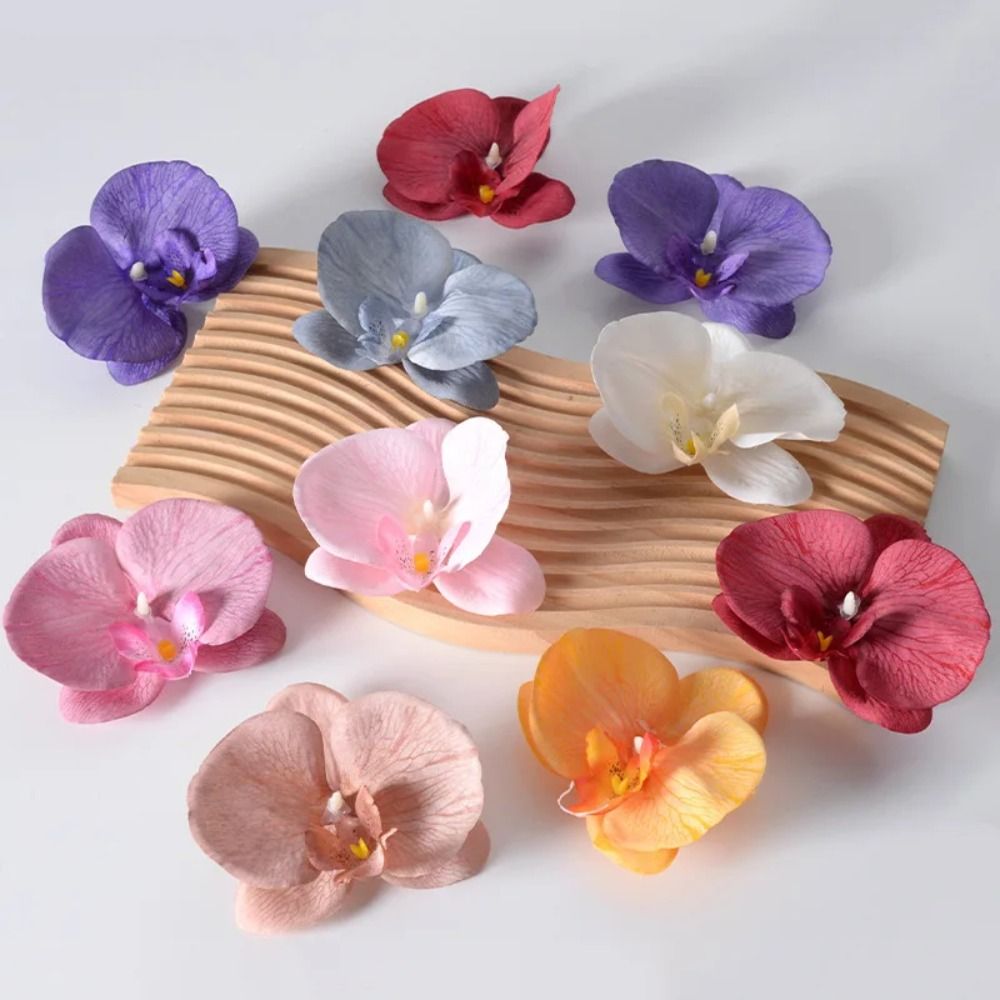 DIY胡蝶蘭フラワーヘッド手作り素敵な人工蝶蘭の花撮影小道具 - Orchid Phalaenopsis のレビューと価格
