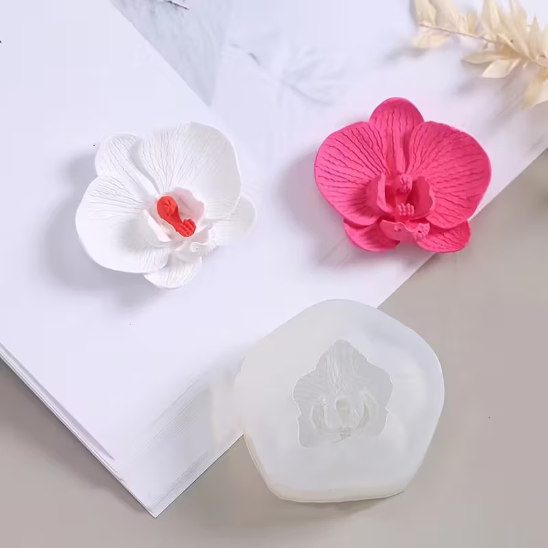 3D 蝶蘭シリコーンキャンドルモールドアロマセラピー石膏石鹸 - Orchid Phalaenopsis のレビューと価格