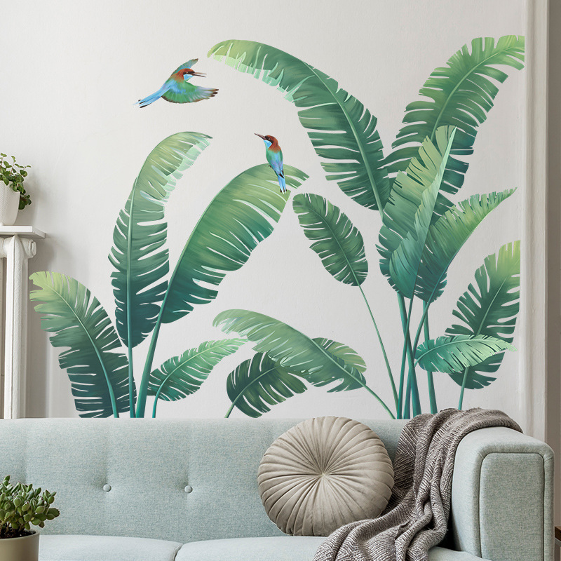 熱帯植物バナナの葉ビニールウォールステッカー寝室アクセサリー - Monstera Thai Constellation のレビューと価格