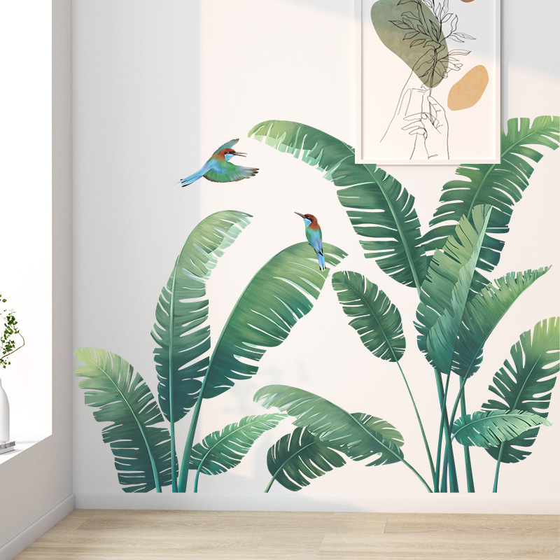 熱帯植物バナナの葉ビニールウォールステッカー寝室アクセサリー - Monstera Thai Constellation のレビューと価格