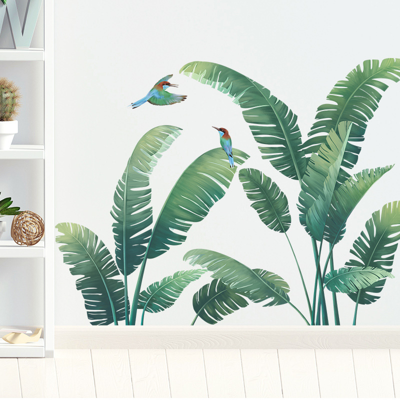 熱帯植物バナナの葉ビニールウォールステッカー寝室アクセサリー - Monstera Thai Constellation のレビューと価格