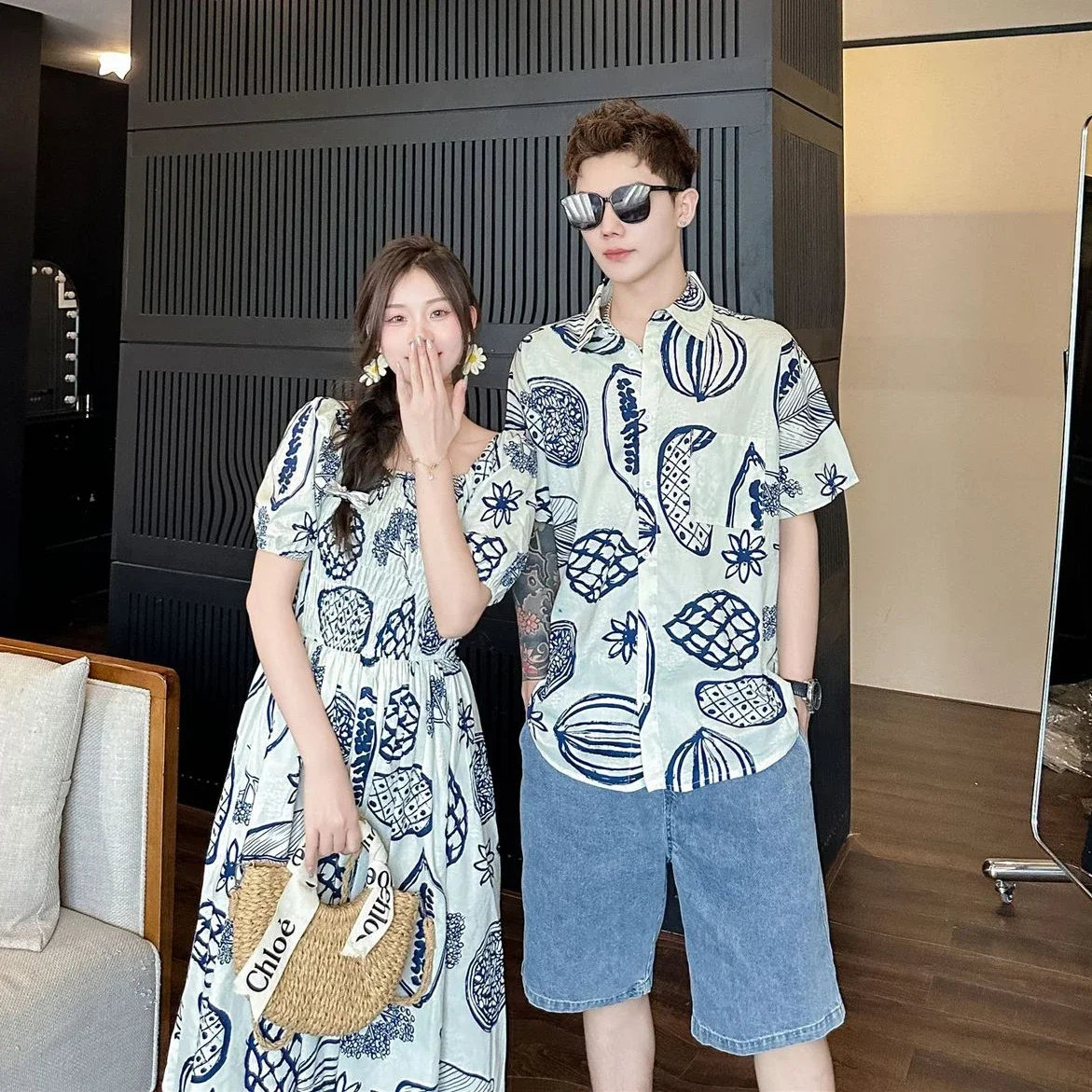 女性スモックドレス韓国姉妹家族服ママ娘兄弟服親子ドレスお父さ - Parent Of Plant のレビューと価格
