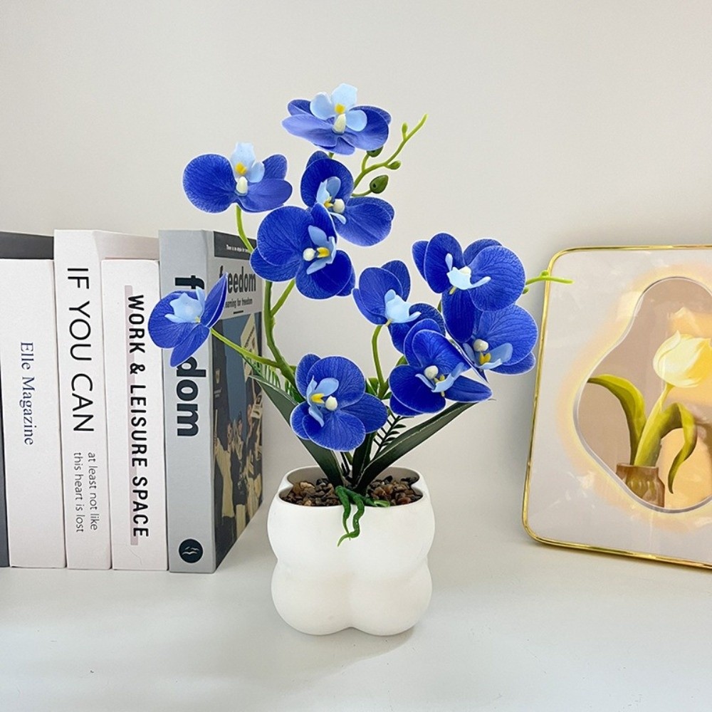 マルチブルームシミュレートバタフライオーキッドDIY造花人工 - Orchid Phalaenopsis のレビューと価格