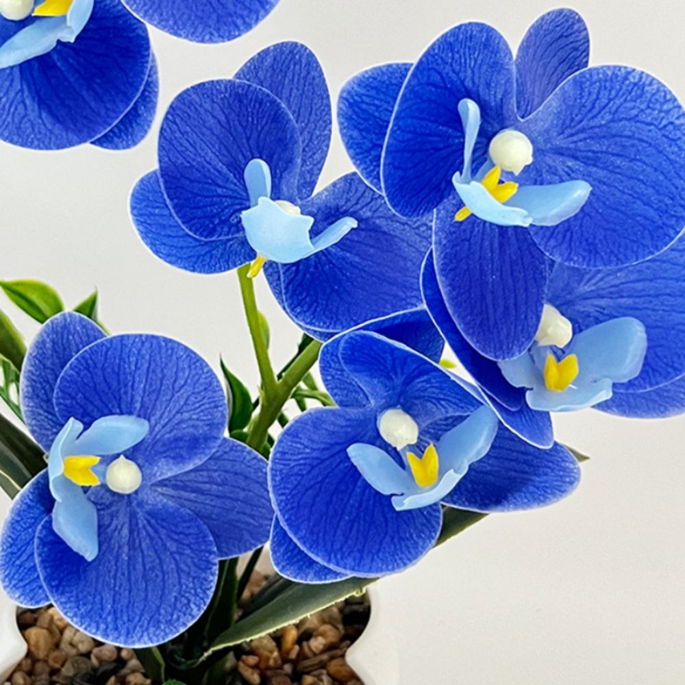 マルチブルームシミュレートバタフライオーキッドDIY造花人工 - Orchid Phalaenopsis のレビューと価格