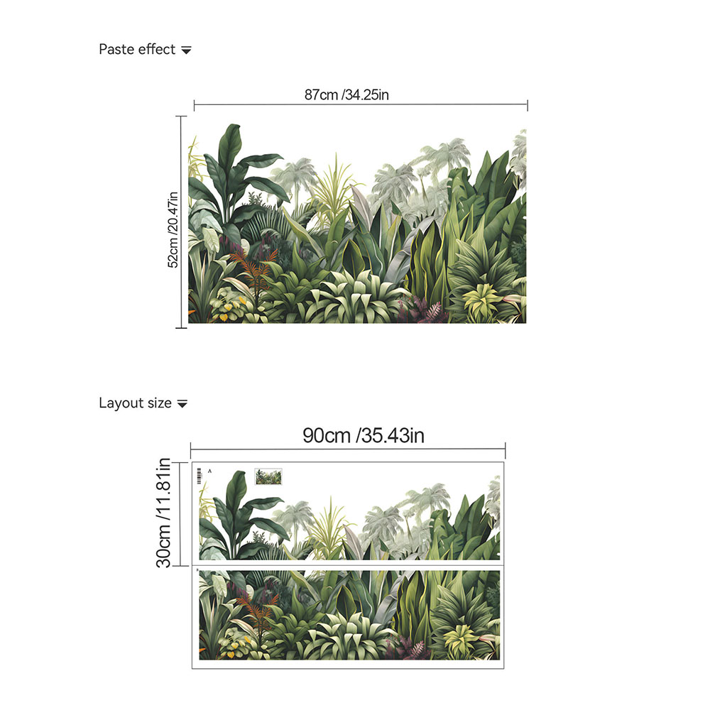 2枚入り トロピカルグリーン植物ウォールステッカー、緑の葉ウ - Monstera Thai Constellation のレビューと価格
