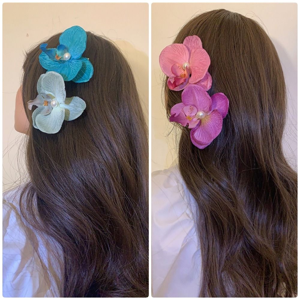 Duckbill orchid Butterflyヘアクリッ - Orchid Phalaenopsis のレビューと価格