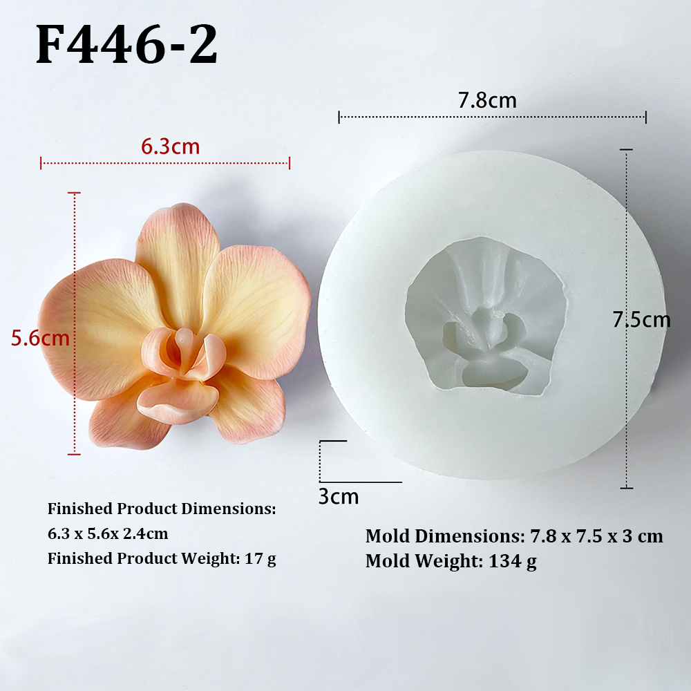 胡蝶蘭の花の形をしたキャンドルシリコンモールド DIYフラワ - Orchid Phalaenopsis のレビューと価格