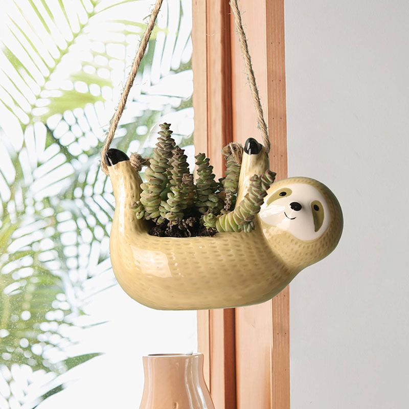 セラミック製の吊り下げ植物,園芸装飾用ポット,1個 - Snake Plant Ceramic のレビューと価格
