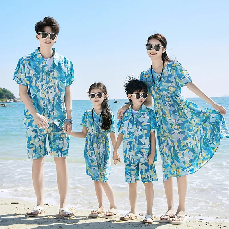 父息子シャツセット服夏休みルック家族服母親子マッチングビーチ - Parent Of Plant のレビューと価格