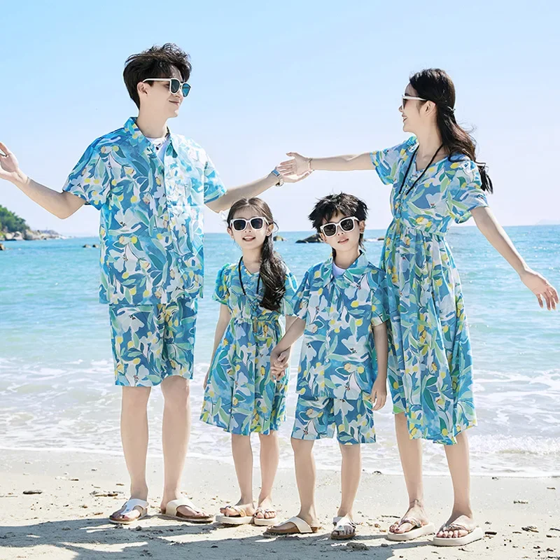 父息子シャツセット服夏休みルック家族服母親子マッチングビーチ - Parent Of Plant のレビューと価格